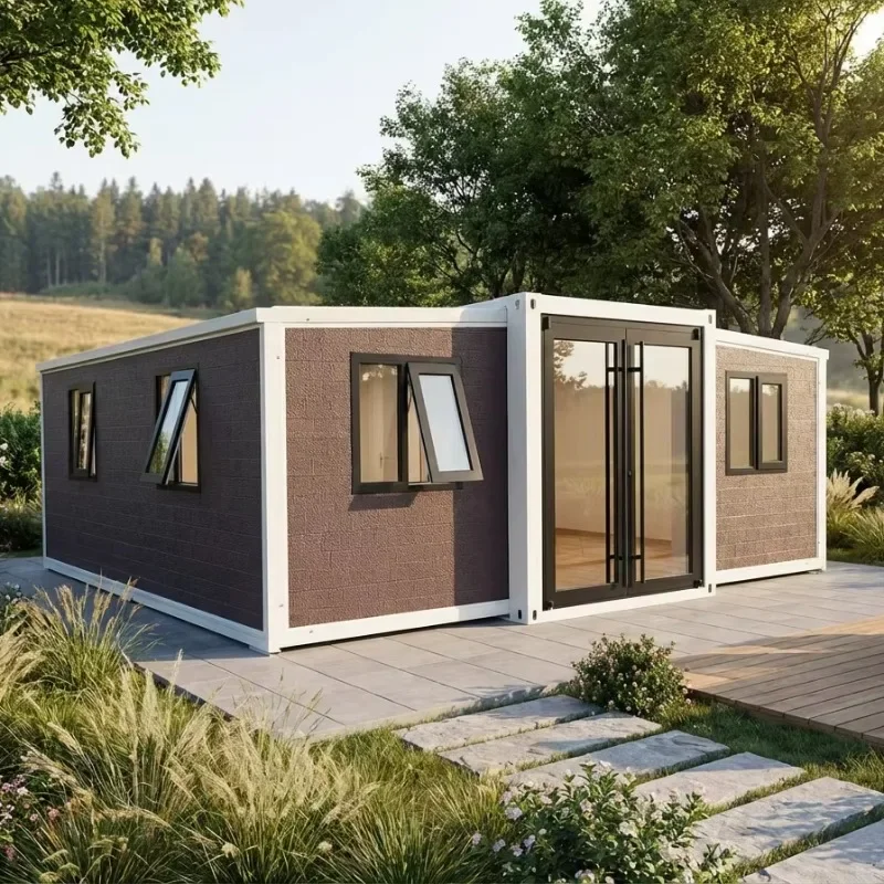 Custom Expandable Portable Container House And Detachable Mobile Home 40ft 3 Bedrooms Luxury Prefab Villa Garden Office Hot Sale
