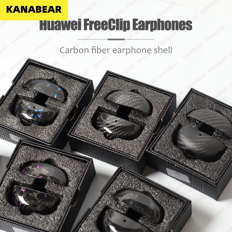 KANABEAR Carbon Fiber case For AirPods3 Wireless Charging Bluetooth Headphone Skin Cover for FreeBuds Pro3 Thin and light Pro2