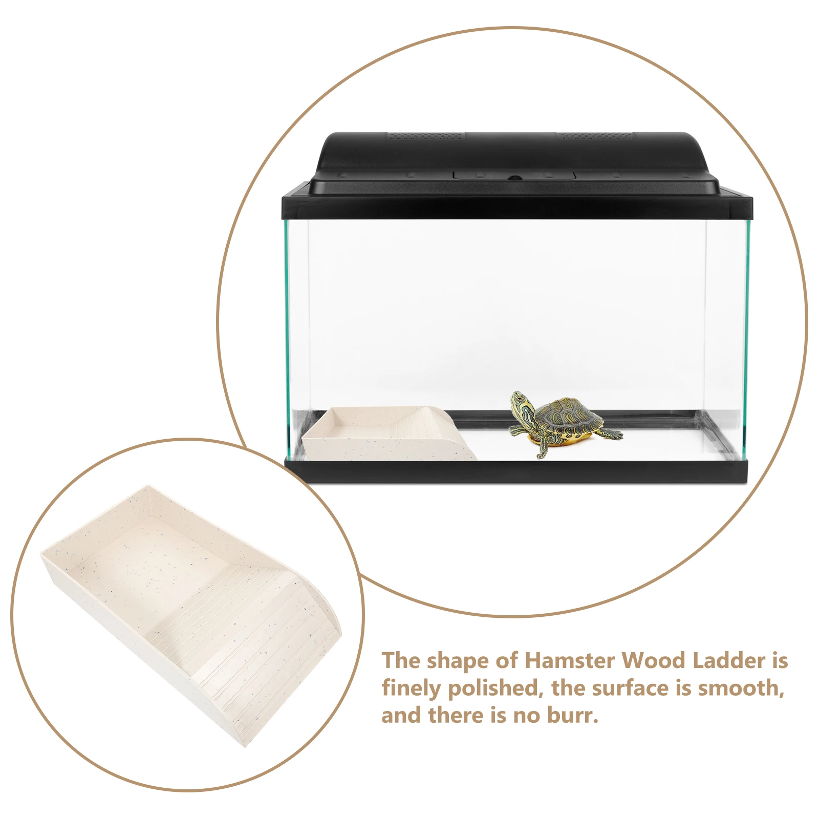 

Plastic Turtle Platform Multi-Use Basking Dock for Aquarium Reptile Habitat Decoration Ramp with Feeding Function Terrarium