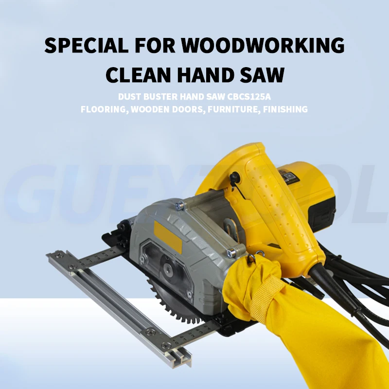 1300W Woodworking Cutting Saw Electric Circular Inverted Saw Dust-free Handheld Saw Wood Saw Blade Lifting Inverted Cutting Boar