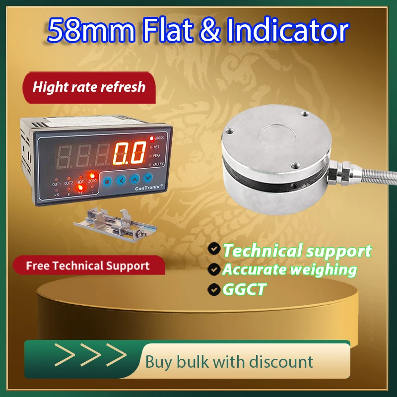 Set di Sensori Industriali per Carico in Acciaio Legato, Modulo di Pesatura IP66 Impermeabile con Display LED e Misuratore di Controllo per l'Automazione