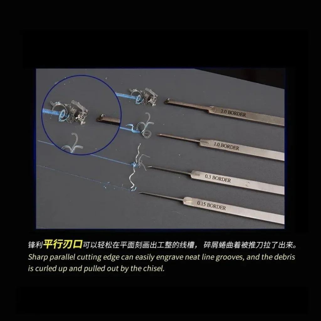 Border BD0007 Chisel Push Knife for Gundam DIY Building model tool High Precision Scribing Knife With Hand Grip