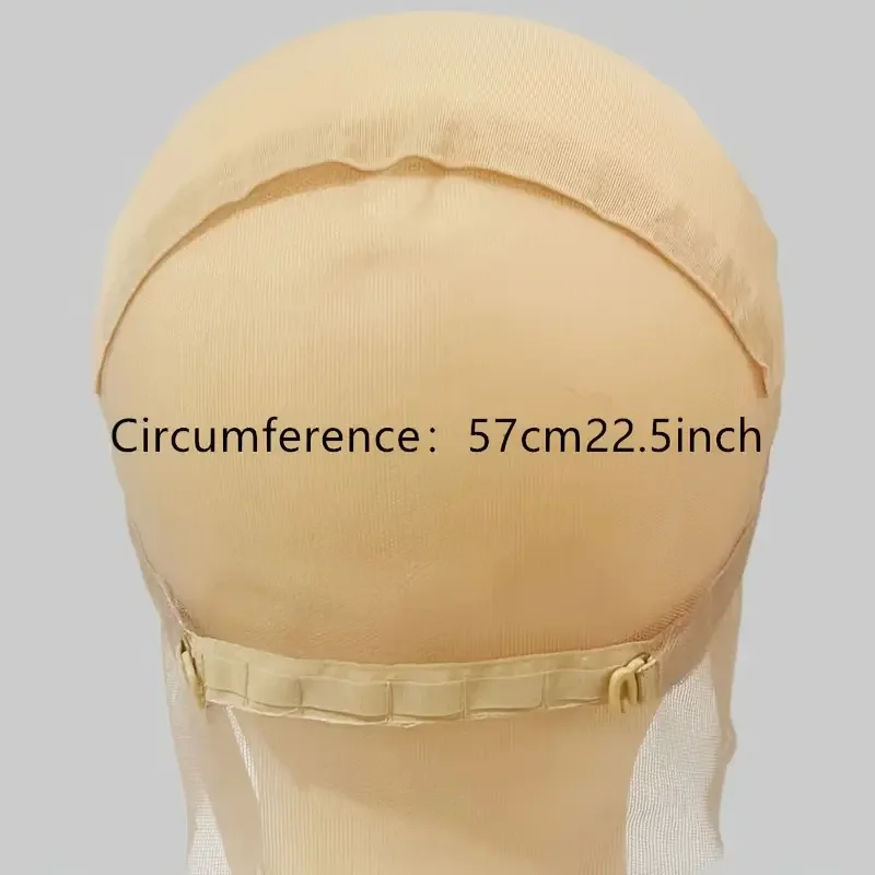 10pcsComfortable Medium Size 57.15 cm Transparent Full Lace Wig Cap with Adjustable Strap and Mesh Backing for Ventilation