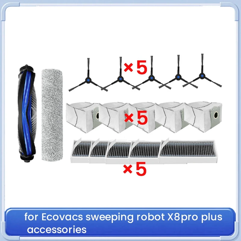 17 unidades de acessórios ultra duráveis para acessórios de vassoura Ecovacs Deebot X8pro Plus