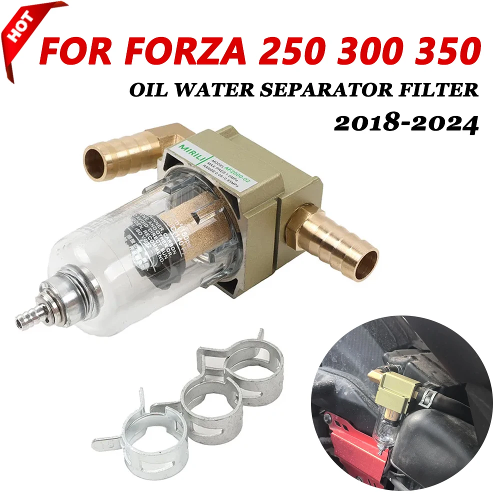 

Oil Water Separator Engine Oil Catch Tank Reservoir Can Filter Gas Separator For Honda Forza 350 300 Forza350 Forza300 Forza250