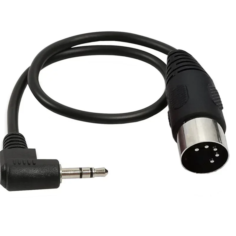 0.5m 1.5m 3m Audio Line 90 Degree Right Angle Din 5 Pin Din MIDI Male Plug To 3.5mm Male Stereo Jack Audio Extension Cable