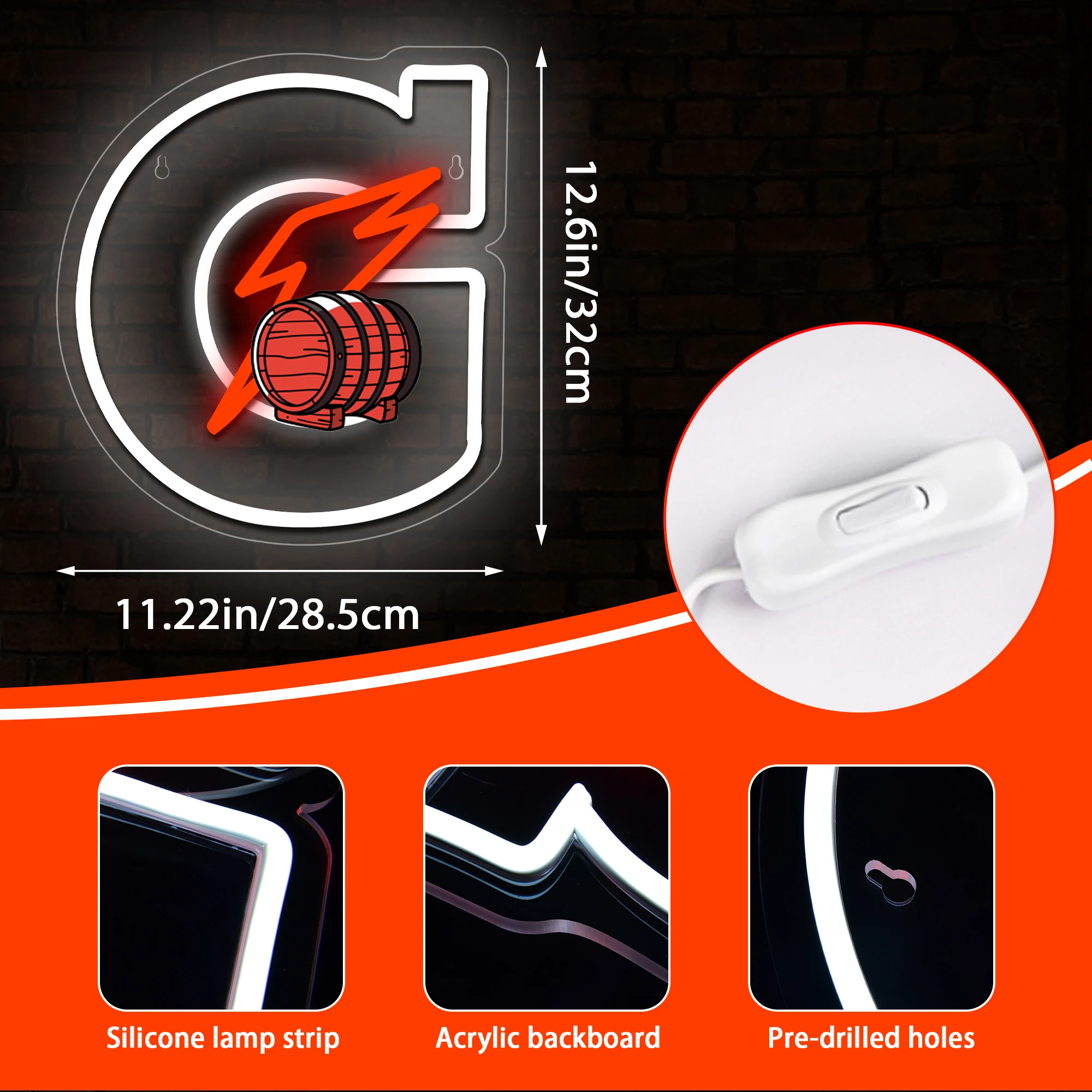 Neon Sign for Wall Decor LED Cool Neon Signs for Man Cave Beer Club Pub Game Room Bistro LED Business Sign