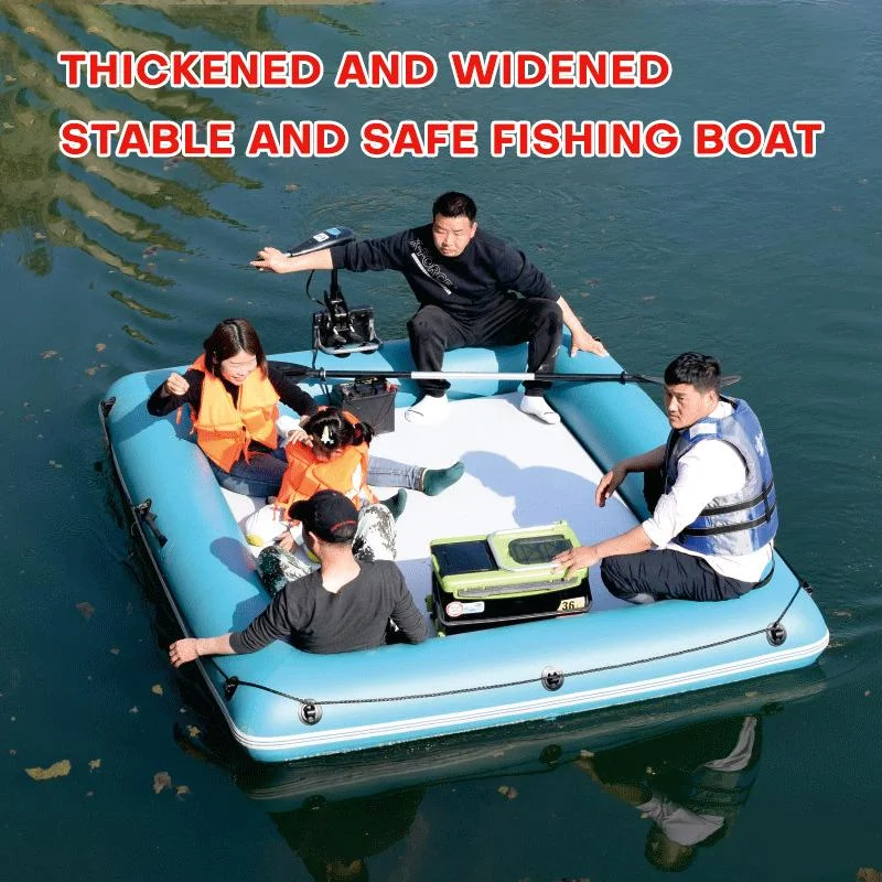 يخت العائمة الصيد عائم محرك اختياري وخيمة منصة حوض نفخ