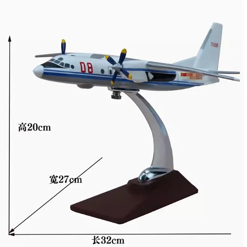 1:100 Scale Chinese Air force Y-7 Educational Resin fighter simulation model Toy Static Decoration Souvenir Gifts For Adult Boy