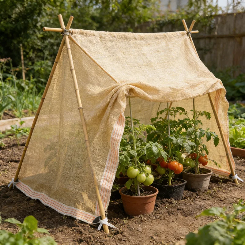 Beige Featherlight Breathable Sunscreen Fabric for Outdoor Wedding Venue Backyard Tea Party Open-air Market Street-side Stall