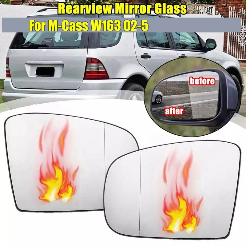 

Car Heated Rearview Mirror Glass For Mercedes Benz M-Class W163 2002 2003 2004 2005