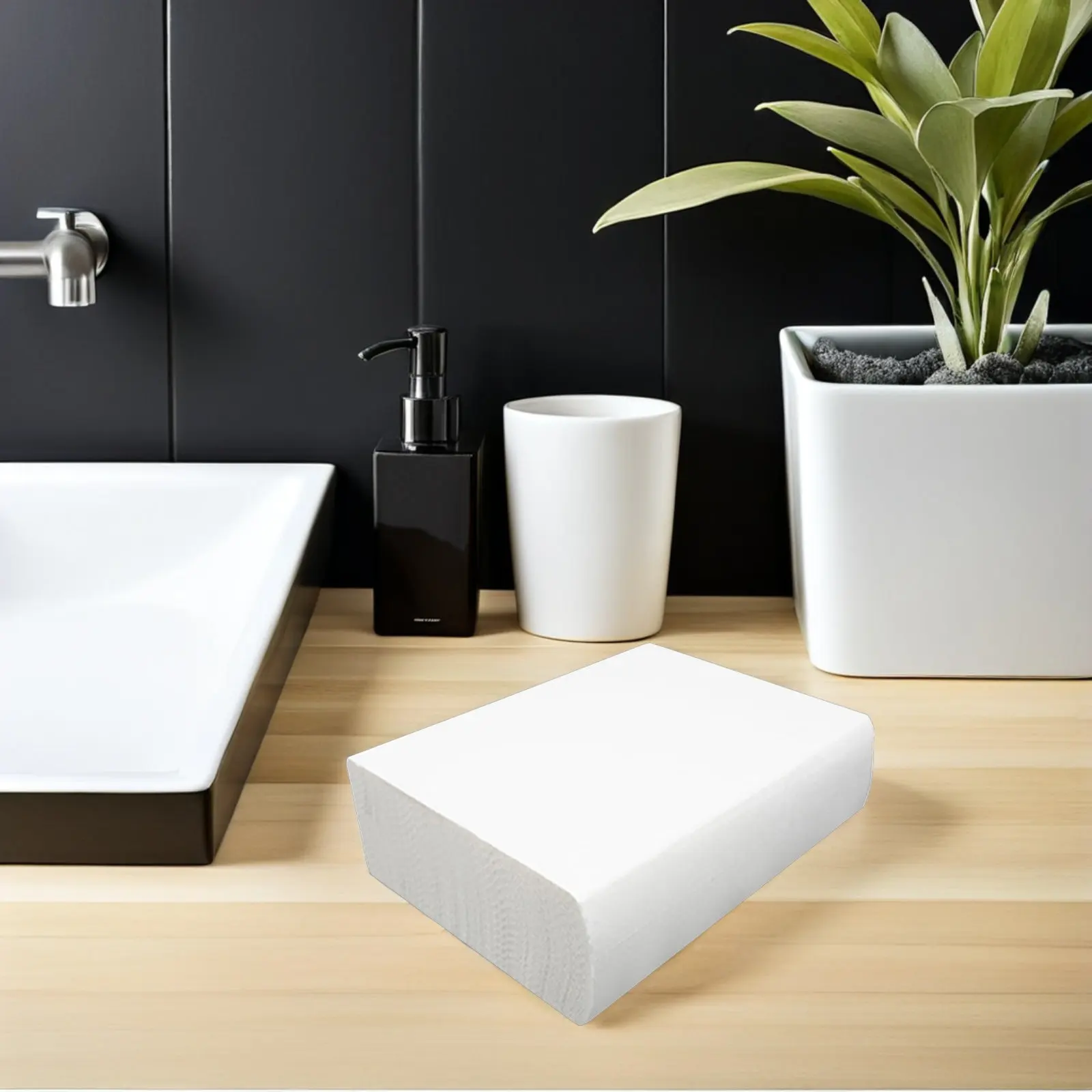 5 Bags Thick Absorbent Paper Towels Commercial Hand Napkins for Bathroom Kitchen Hotel Restaurant Use Multi Function Paper Towel