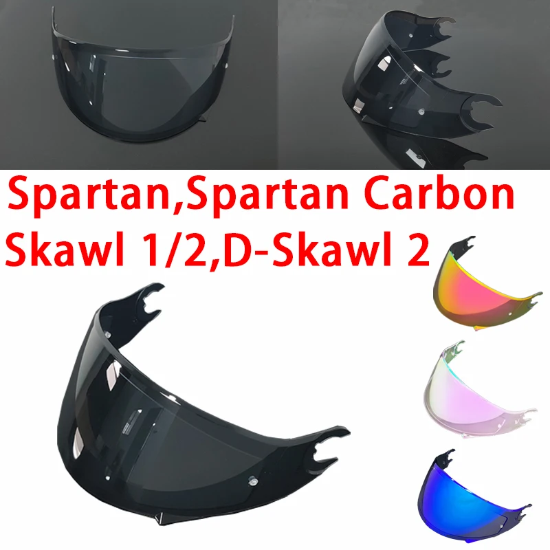 أقنعة كربون سبارتان لخوذة الدراجة النارية SHARK Spartan/D Skwal 2 أقنعة حماية من الأشعة فوق البنفسجية مطلية بالكهرباء Visera Casco Moto