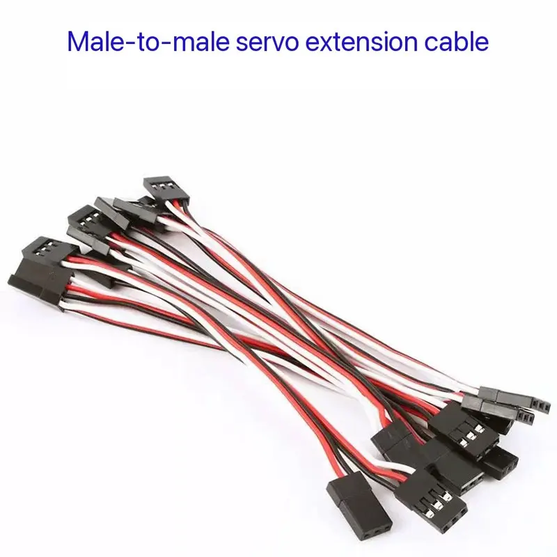 10pcs Public to public servo extension cable, flight control connection cable, four axis/six axis receiver 3P DuPont plug cable
