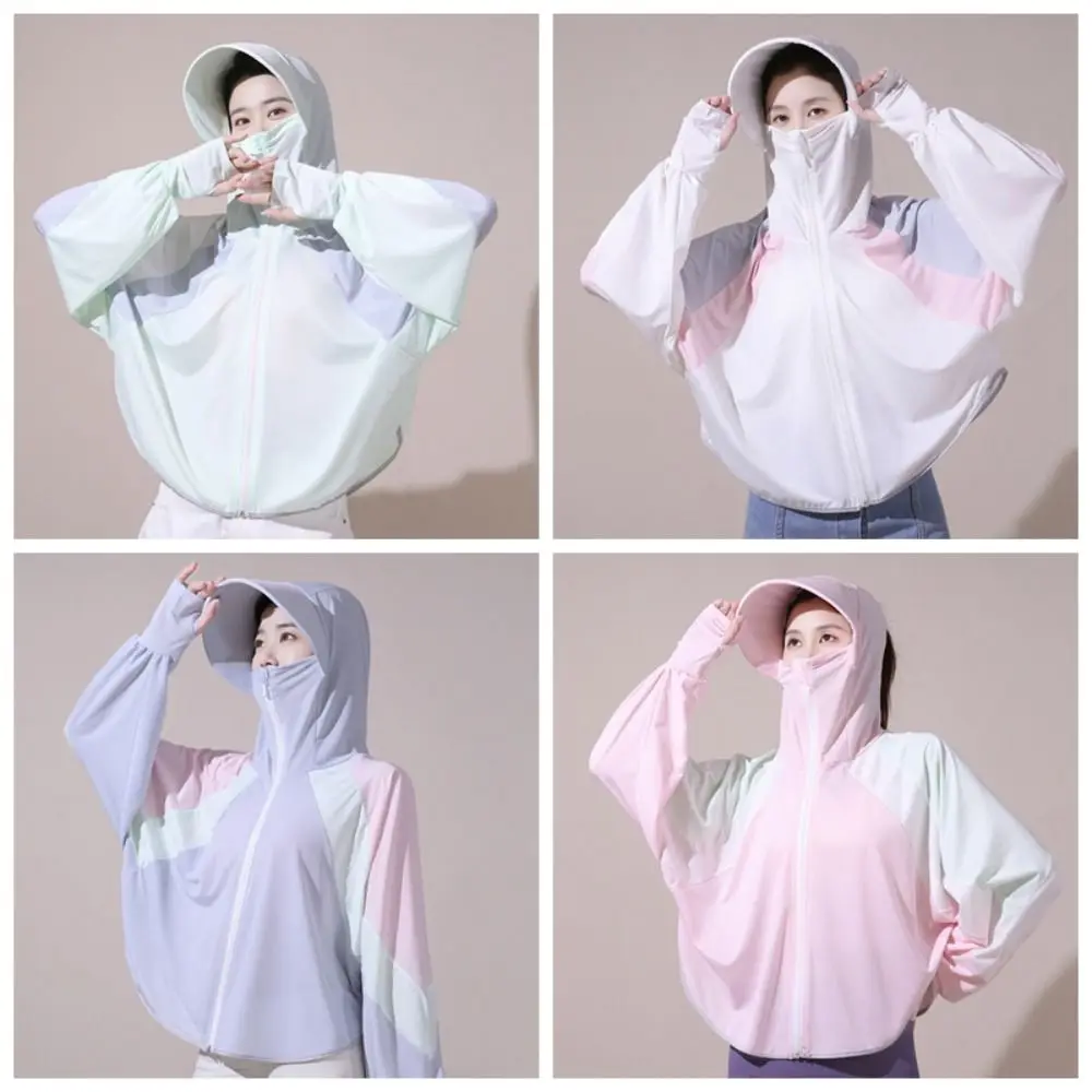 

Fashion Sweatshirts Sunscreen Clothing Anti UV Long-sleeved Outdoor Sun Protection Coats Shawl Thin Sunblock Clothing Women