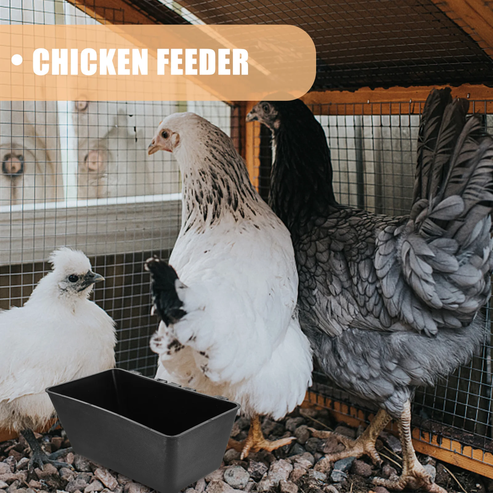 

Hanging Plastic Pigeon Feeding Trough -Resistant Feeder for Small Birds Parrots Chickens Poultry Feeder Container