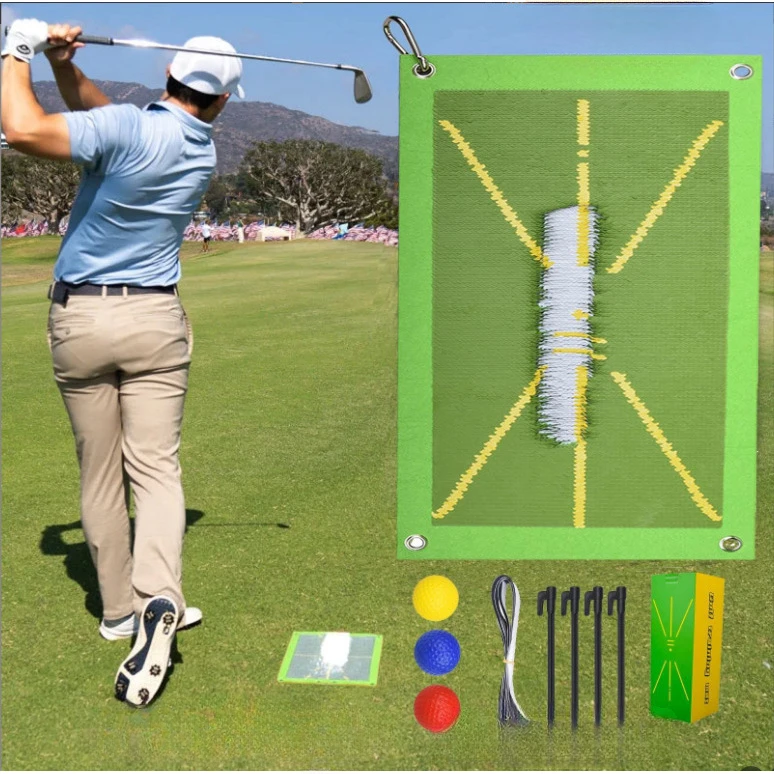 New Product Golf Training Mat Golf Swing Track Practice Mat Hitting Mark Training Mat