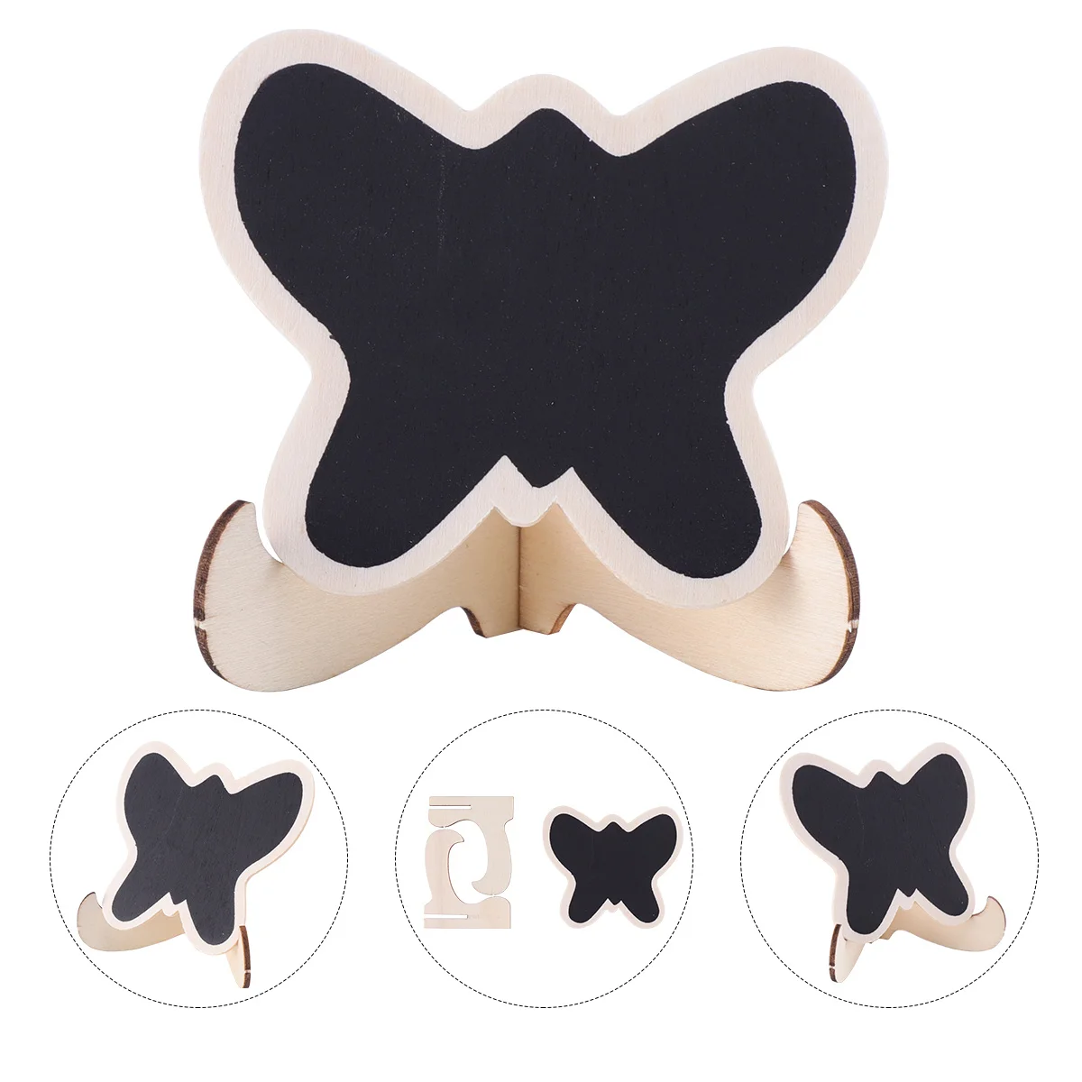 

10 pcs Mini Blackboard Ornament Small Wooden Message Board For Desk Party Wedding Garden Signage Display Chalkboards Decoration