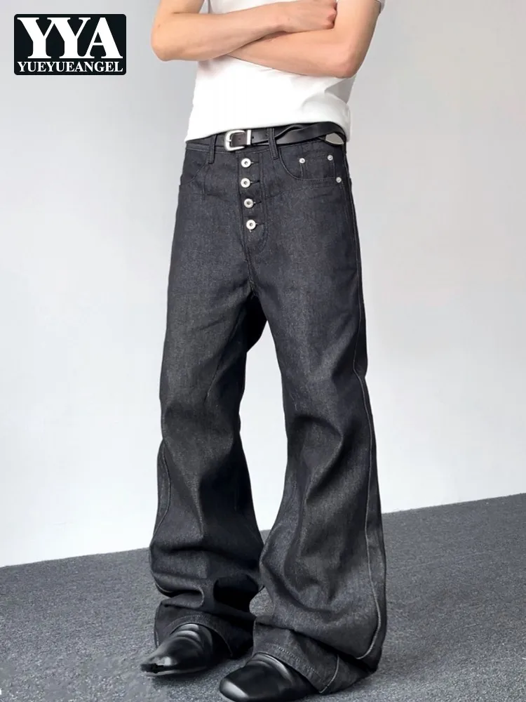 

Youthful Style Male Straight Loose Denim Trousers American Retro Streetwear Mens Jeans Casual Pants Hot Sale Mid Waist Long Pant