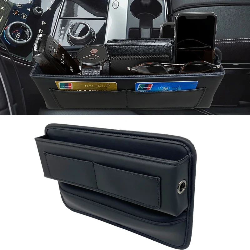 Universal premium couro assento de carro gap enchimento assento dianteiro fenda armazenamento organizador console bolso lateral acessórios interiores