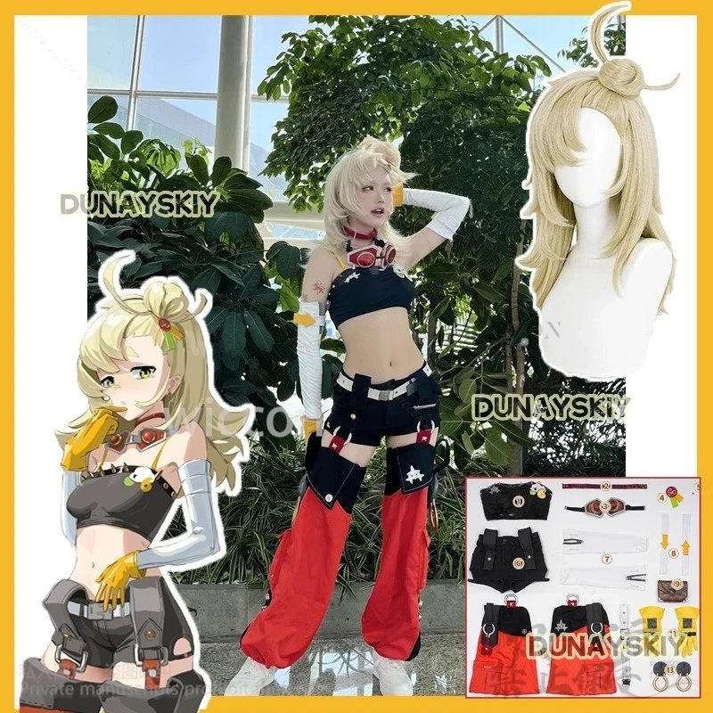 Anime Game Zenless Zone Zero Cosplay Piper Wheel Costume Uniform Pants Wig Props For Girls Woman Christmas Halloween Customized