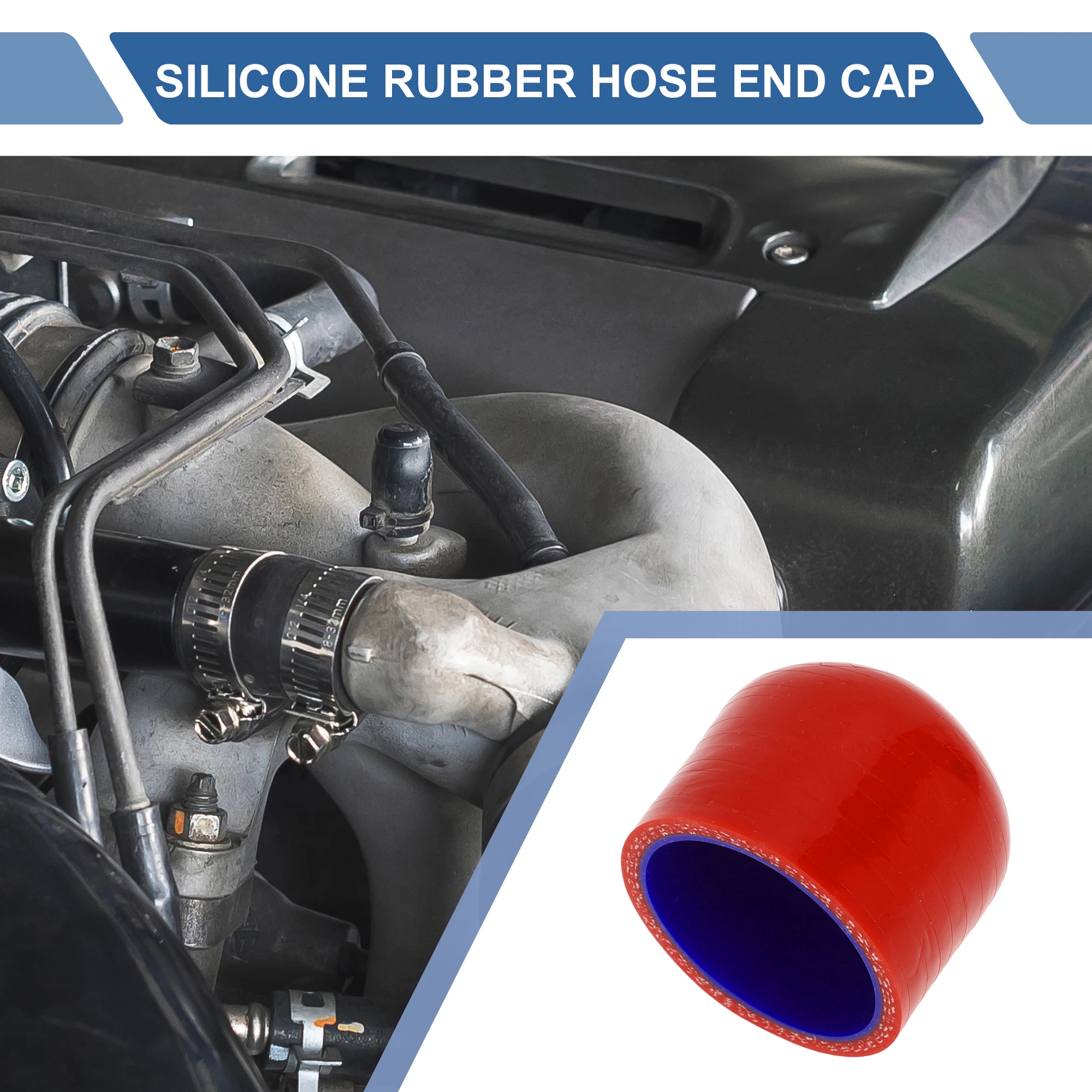 UXCELL 30mm Length 6/8/10/12/16/18/22/25/30/32/35/40MM ID Car Silicone Rubber Hose End Cap Silicone Reinforced Blanking Cap