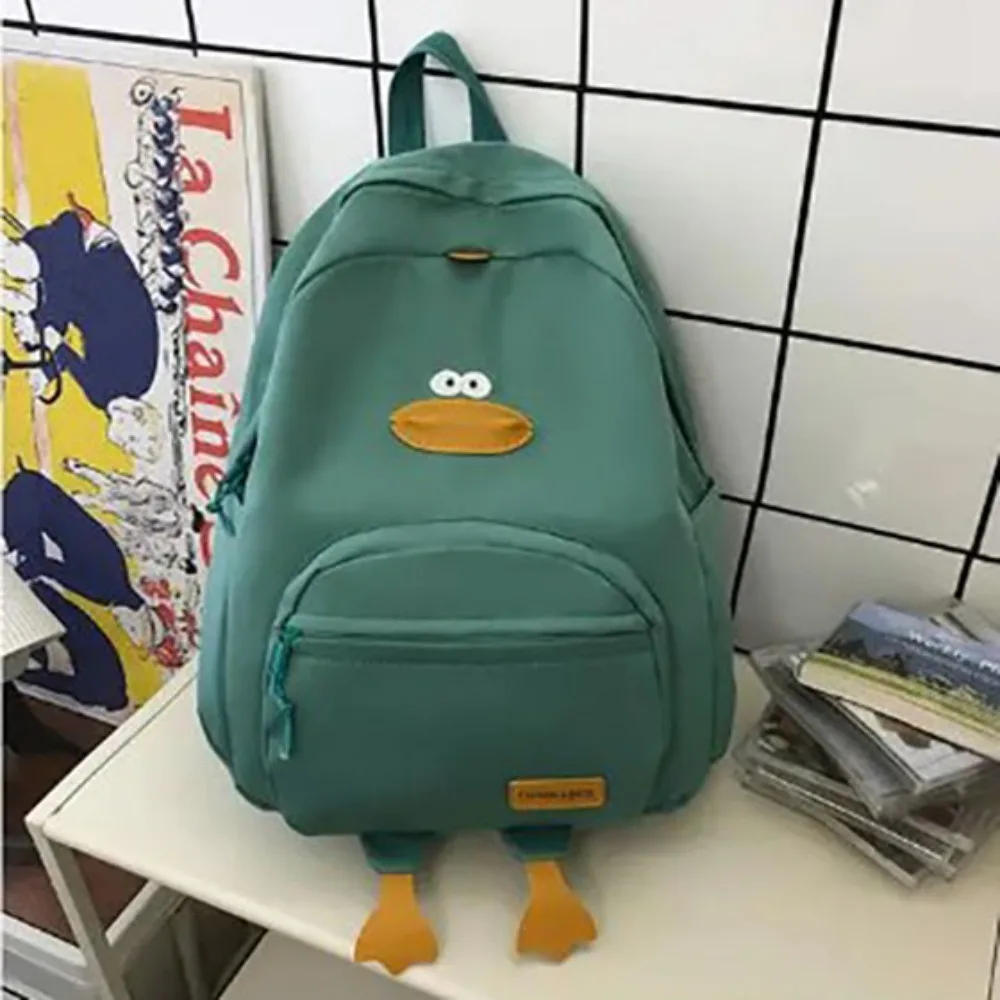 

Nylon Kawaii Kids School Bag Large Capacity Resistant To Dirt New Cartoon Duck Backpack Washable Soft