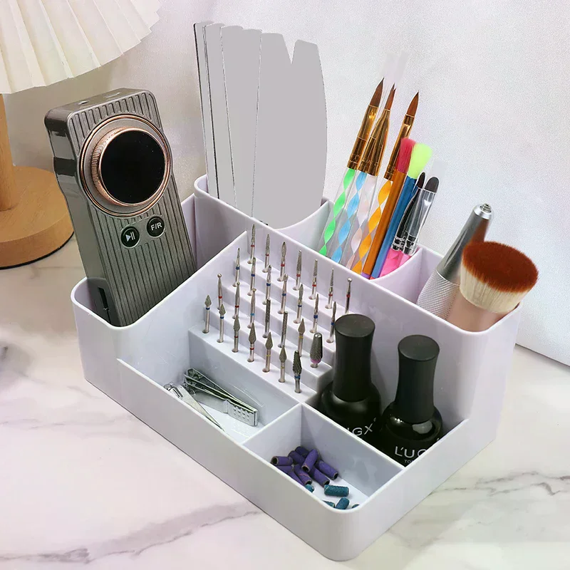 네일 아트 플라스틱 정리함 젤 폴리쉬 리무버 클리닝 코튼 패드 면봉 박스 보관 케이스 액세서리 도구 클린 데스크탑