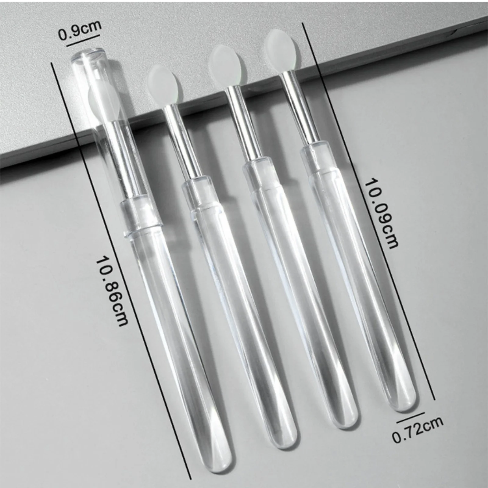 5 قطعة مسمار الفنون سيليكون قضيب العصي قابلة لإعادة الاستخدام الكروم بريق تطبيق مانيكير أداة جديدة سهلة Daub الصباغ سيليكون مسمار برو #4