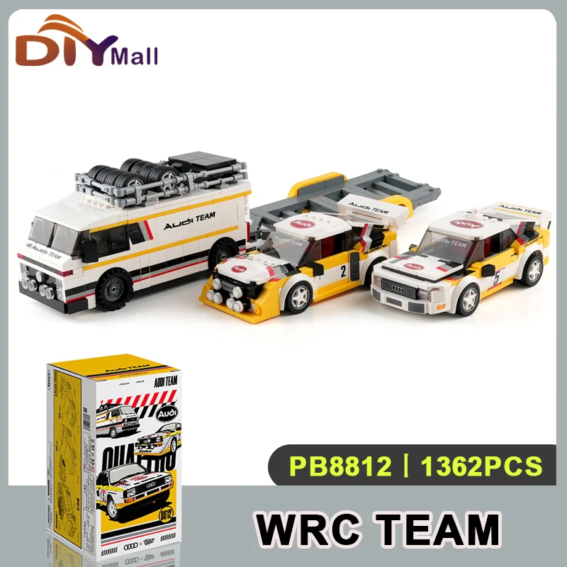 

New 1 :32 MOC Technica WRC Team PB8812 Building Blocks Model Racing Decorations Bricks Assembly Toys for Toys Kids Gift Set
