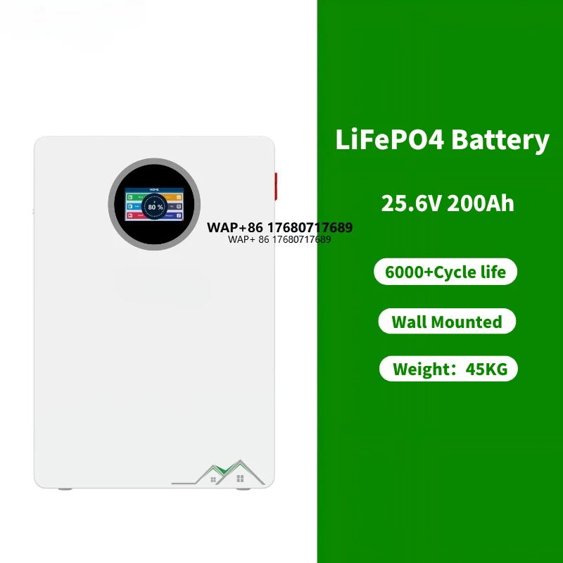 

EB 25.6V 200Ah Lifepo4 Battery Wall Mounted Energy Storage System Lithium Power Pack High Capacity Deep Cycle Battery