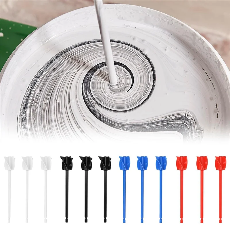 

AT21-Epoxy Mixer Attachment For Drill, 12-Piece Set - Helix Paddles, Paint Stirrers Drill Attachment, 6.5-Inch