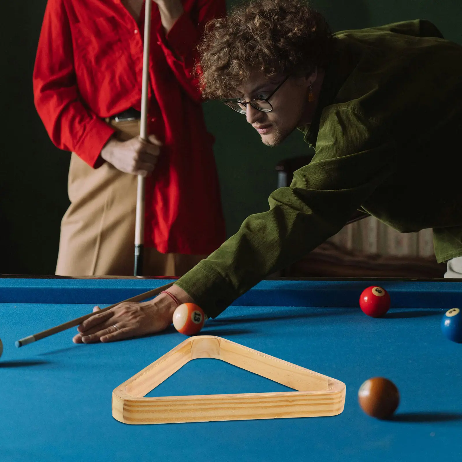 

Wood Triangle Billiard Ball Rack Set Pool Table Accessories Ball Storage Box Billiards Organizer Cue Balls for Pool Table