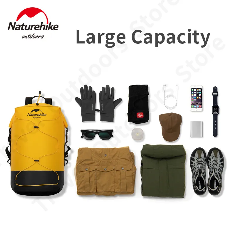 Naturehike-mochila impermeable para viajes al aire libre, bolsa de separación en seco y húmedo para acampar, 20/30/40 L, ligera, 430g, IPX6, TPU