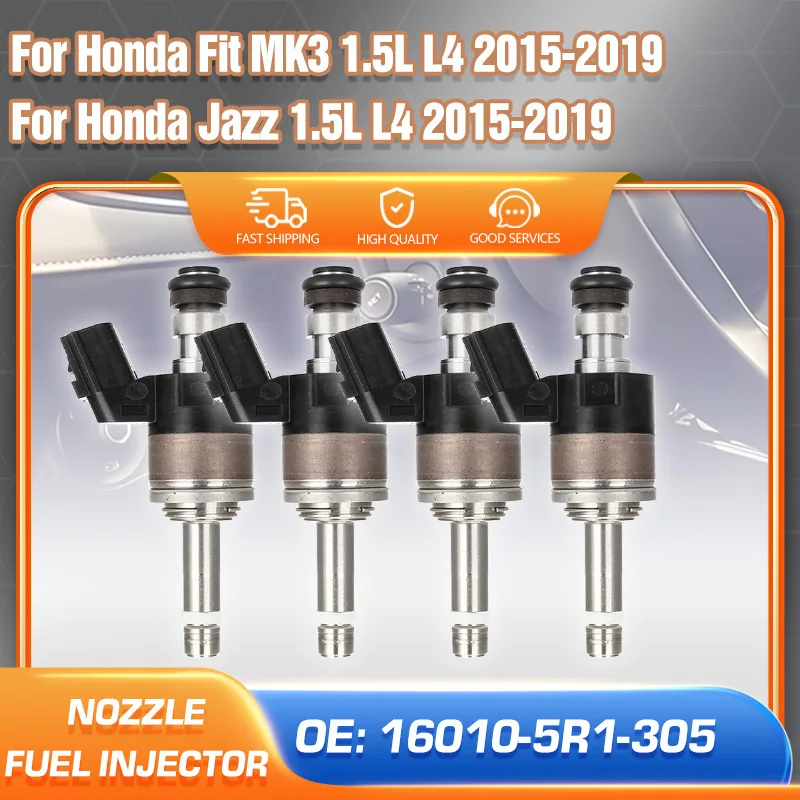 

Car Parts For Honda Fit Honda Jazz 1.5L 2015 2016 2017 2018 2019 Fuel Injector Nozzle Kit Set of 4pcs 16010-5R1-305 160105R1315