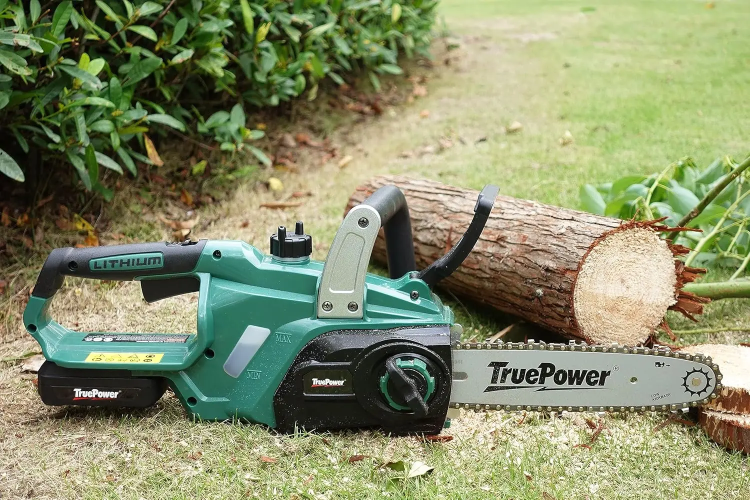 Truepower 20V Chainsaw 10"" Lithium Ion W/ 2.0Ah Battery & Fast Charger, 10-Inch Cordless Electric Battery Power Chainsaw,