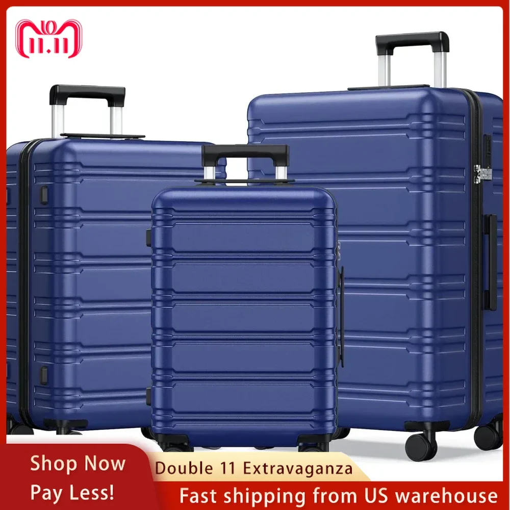 Luggage Sets 3 Piece Hardside Expandable Suitcase Set with Spinner Wheels Durable Lightweight Luggage Explosion-Proof Zipper