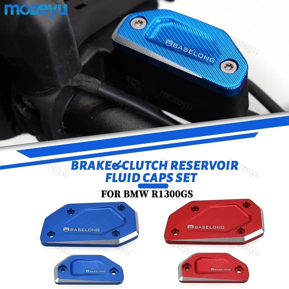 For BMW R1300GS R 1300GS R1300GS ADVENTURE ADV 2023 2024 2025 Motorcycle Front Brake Clutch Fluid Reservoir Caps Covers Aluminum