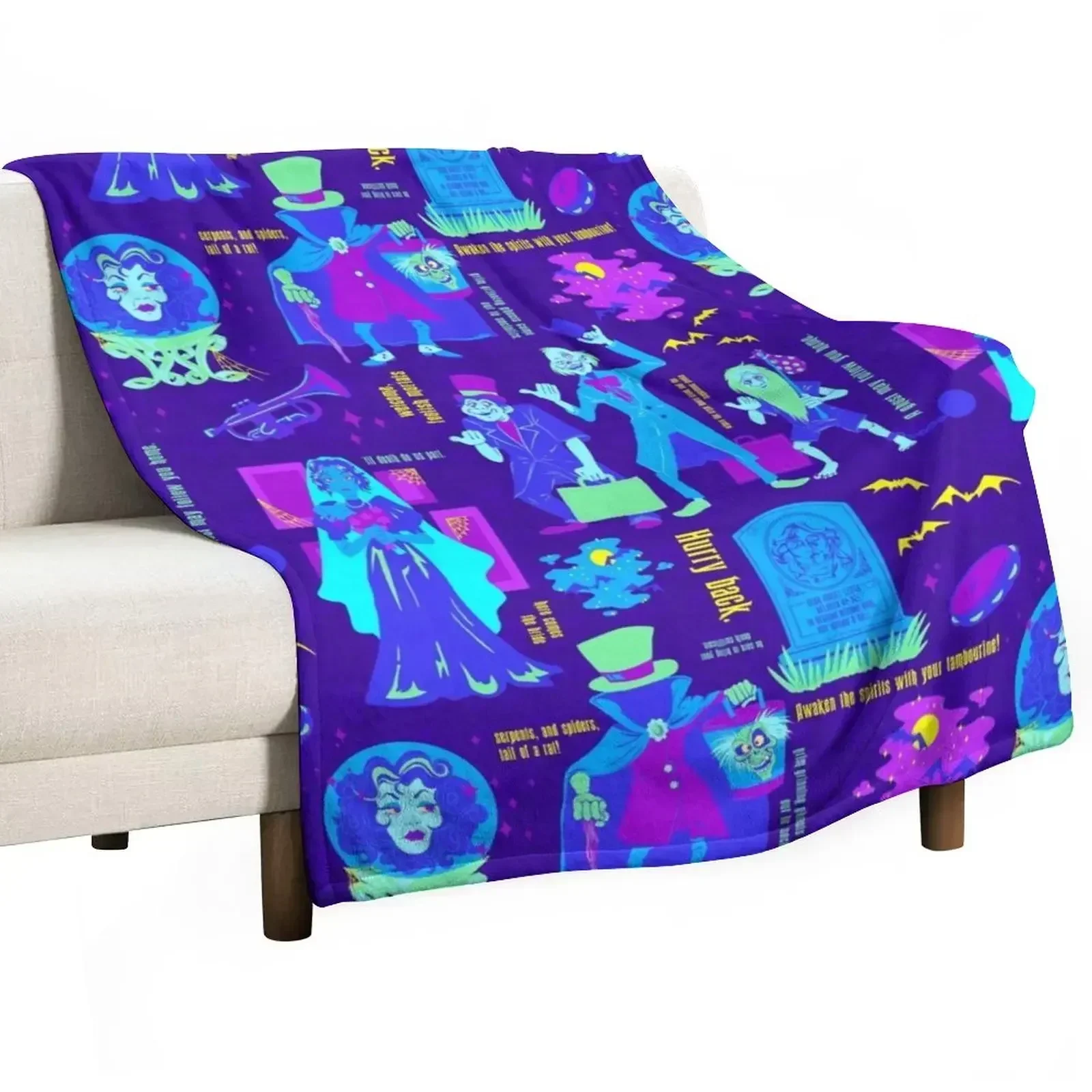 Happy Haunts. Throw Blanket Luxury St Summer Beddings Decorative Beds Warm Summer Soft Plaid Blankets