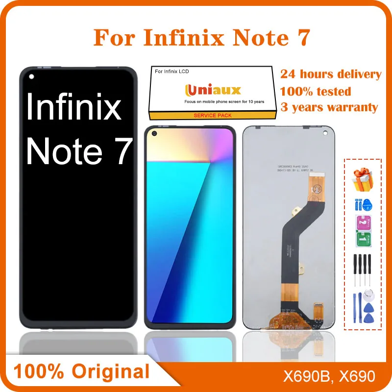 

For Infinix Note 7 Mobile Phone LCD Screen Display assembly Touch Screen LCD Panel Replacement