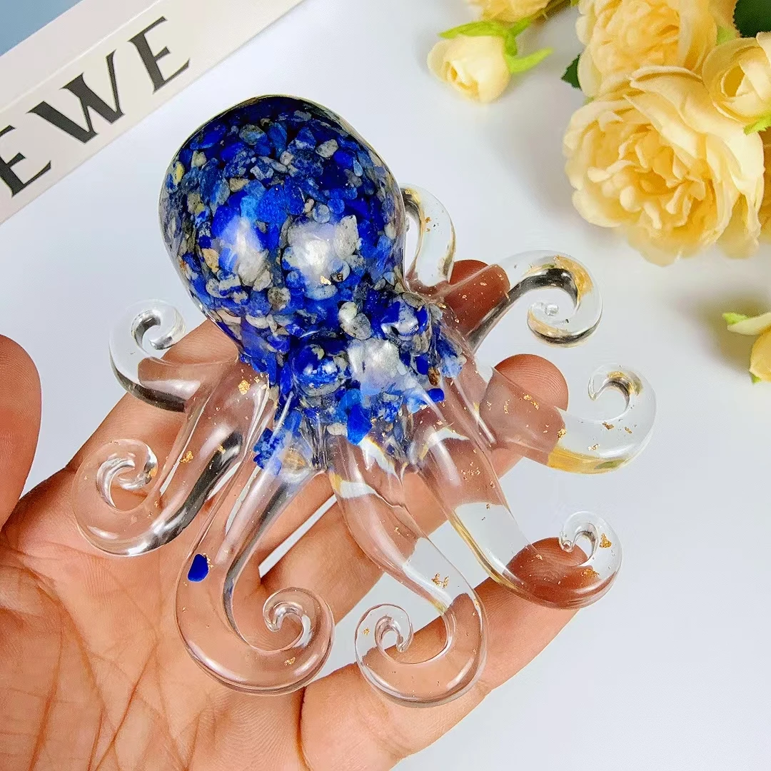 1 قطعة قطرات كريستال تصنع الأخطبوط، كريستال صنع زخارف الأخطبوط، هدايا كريستال للديكور الداخلي