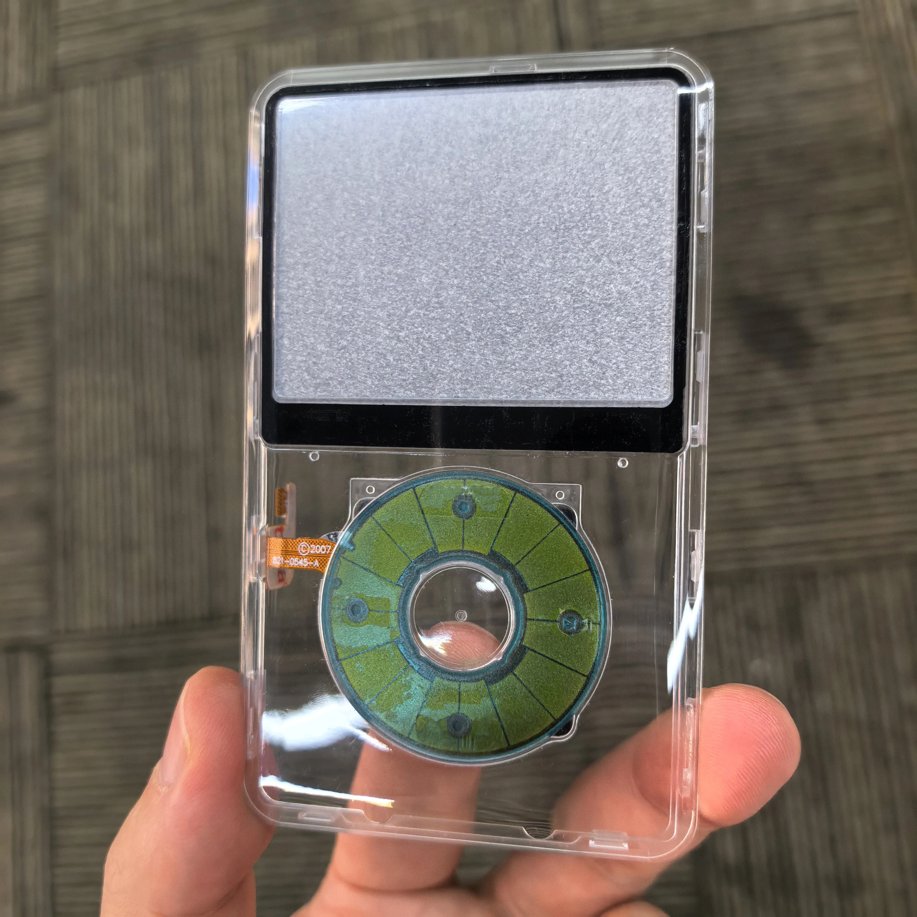 Clear Faceplate Transparent Front Housing Case with Clickwheel Flex Button Kit For iPod Classic 6th 7th Gen 80GB 120GB 160GB image 3