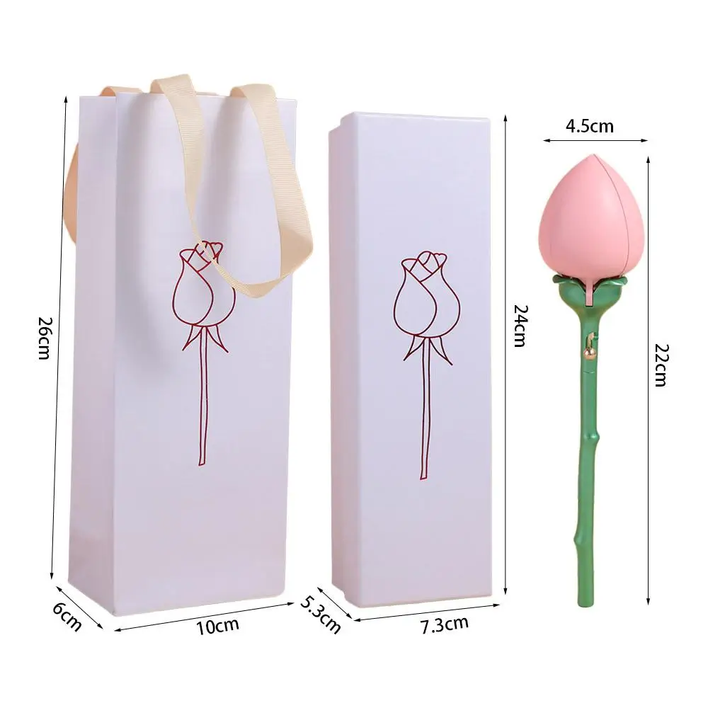Dustproof Flower Proposal Ring Box Elegant Pink Auto Blooming Jewelry Box Red Waterproof Rose Ring Box Wedding