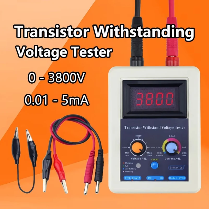 0V-3800V IGBT Voltage Capability Transistor Tester Diode MOS Triode LED Voltage Capability MOV Withstand Voltage Tester