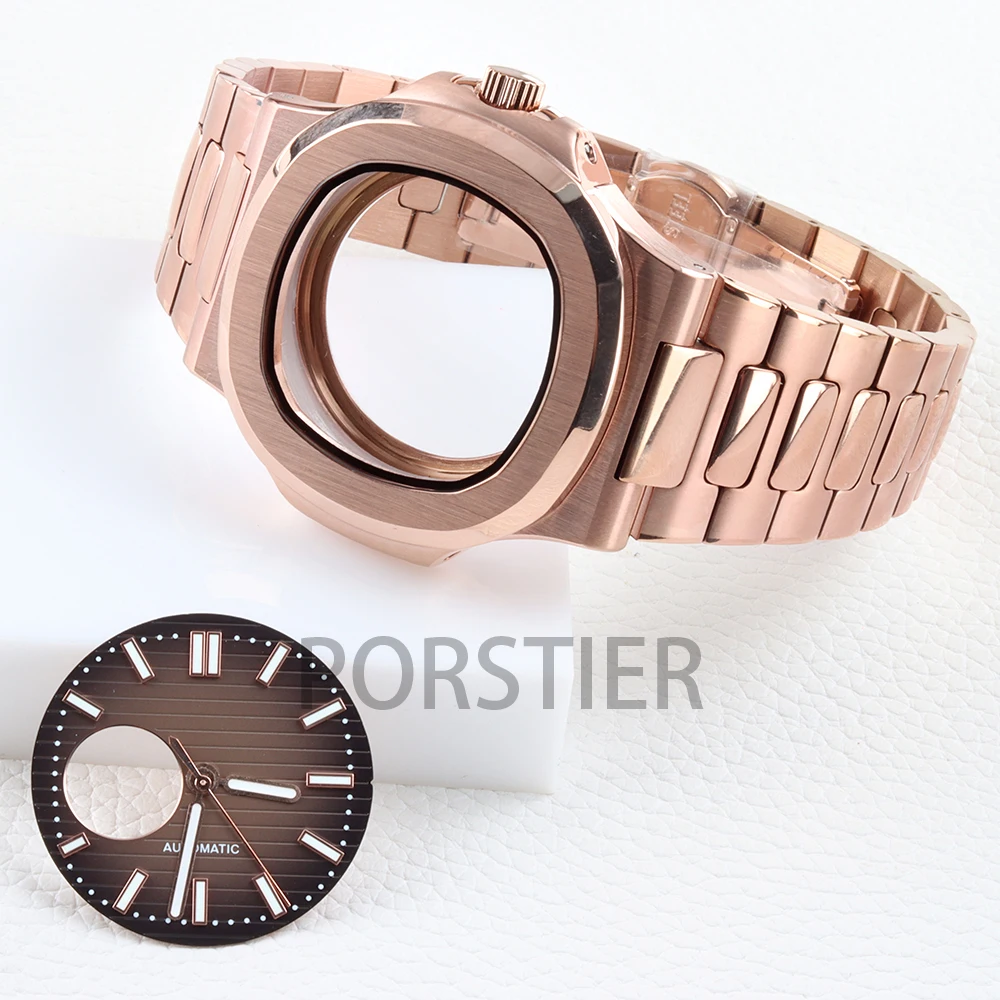 

Циферблат и стрелки для часов NH38, 29,8 мм, зеленые, светящиеся, корпус 40 мм, нержавеющая сталь 316L, для механизмов Nautilus NH35, NH36, NH38, запчасти для часов