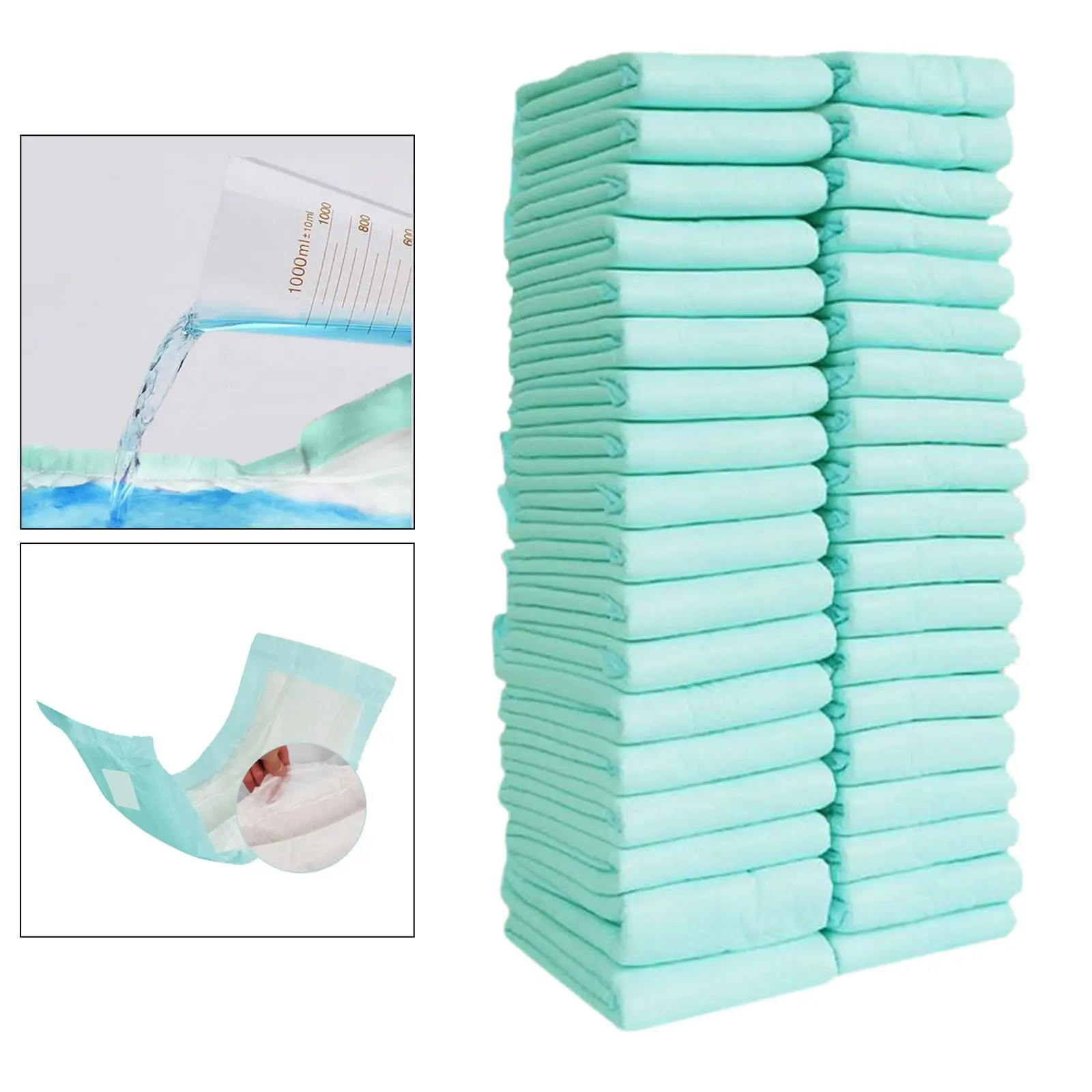 

36Pcs/Bag Unisex Adult Soft Incontinence Pad Breathable Diaper Mats