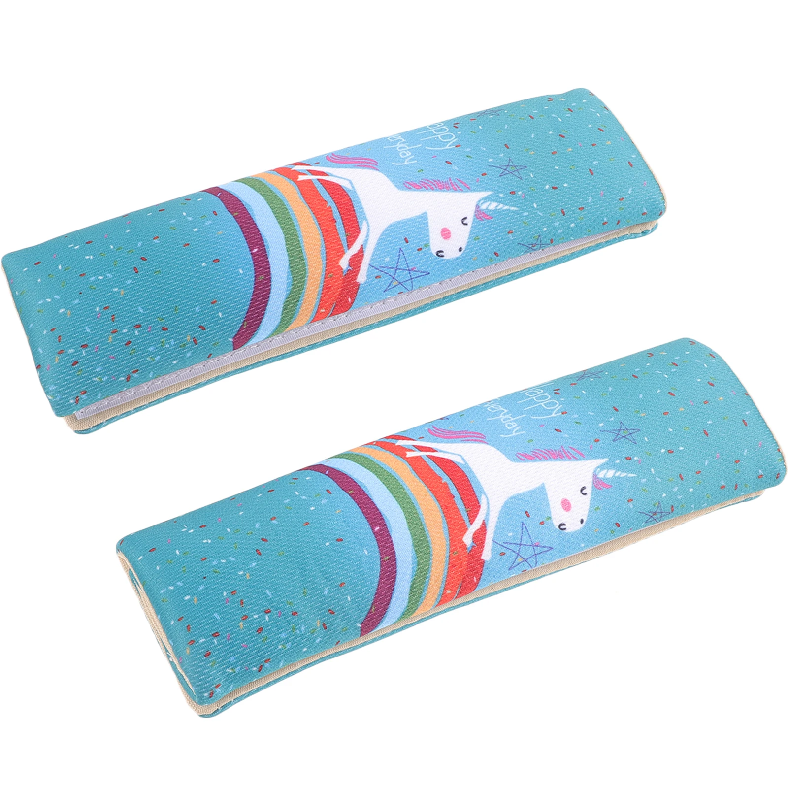 

2Pcs Shoulder Pads Cartoon Print Soft Covers Protector Cushion Pads Relieve Pressure Comfortable Auto