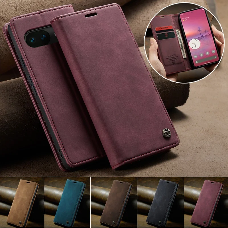 

Flip Magnetic Leather Wallet Phone Case for Google Pixel 10A 10 Pro XL Pro 9A 9 8 8A 7A 7 6A 6 Kickstand Cards Cover Funda Coque