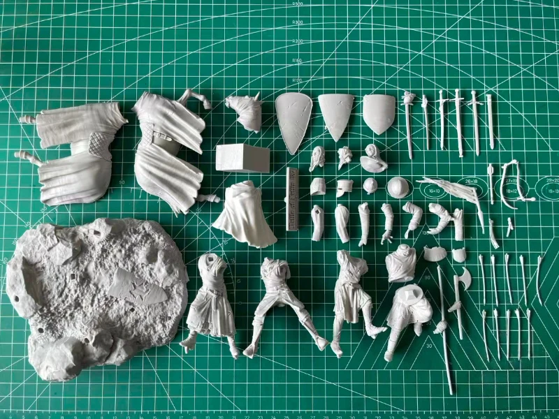 Kit de figurines en résine moulée sous pression, échelle 1/24, 75mm, Campaignes de croisades anciennes, jouets miniatures de loisirs, non assemblés, non peints, Diorama à faire soi-même