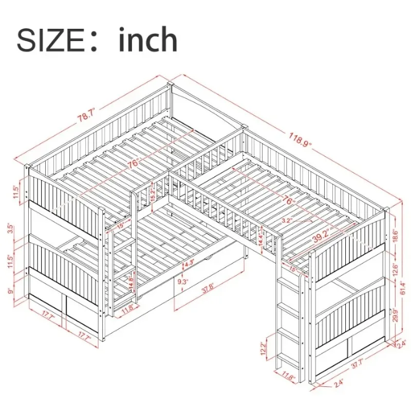 سرير بطابقين سرير أطفال فتاة كوخ سرير أطفال الطفل Rokіd Rokіv الأطفال المهد أثاث غرفة الأطفال أثاث غرفة نوم الاطفال